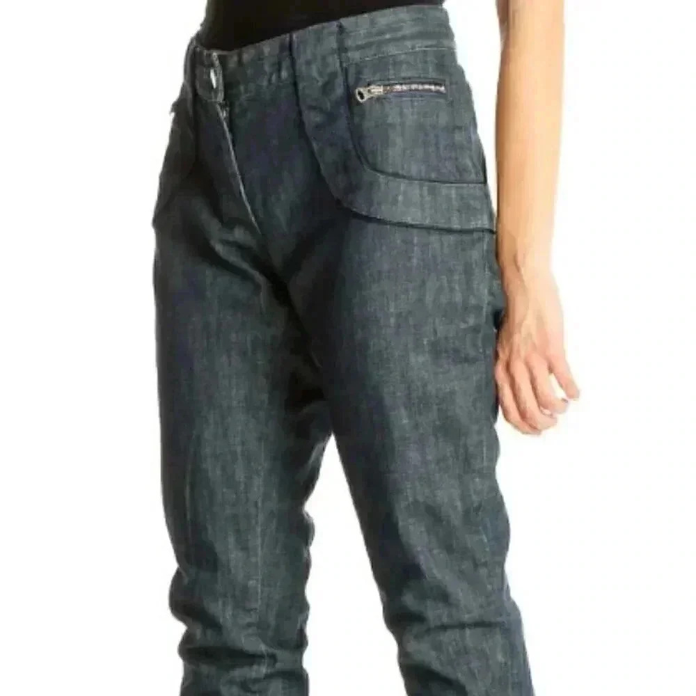 Stella McCartney x H&M med wash ankle zip low rise Zipper Pocket Skinny Jeans  6